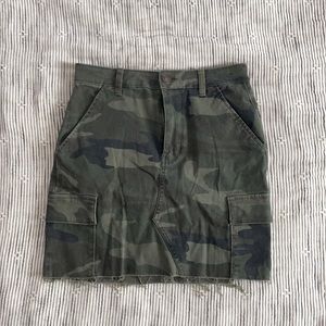 Camo cutoff skirt
